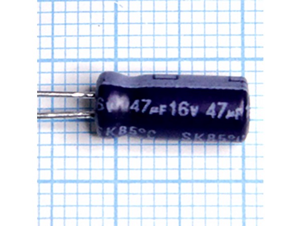 Конд.47/16V 0511 +105°C