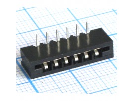 FB-6R(2,54) Розетка 6к.на шлейф угловая