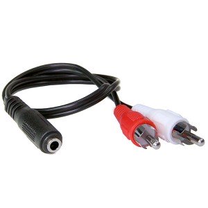 Переходник 2RCA<3,5 (2штекера<гнездо) 0,3м
