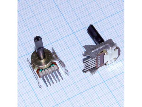 Резистор 2х50к на плату (6выв.дл.гор.)