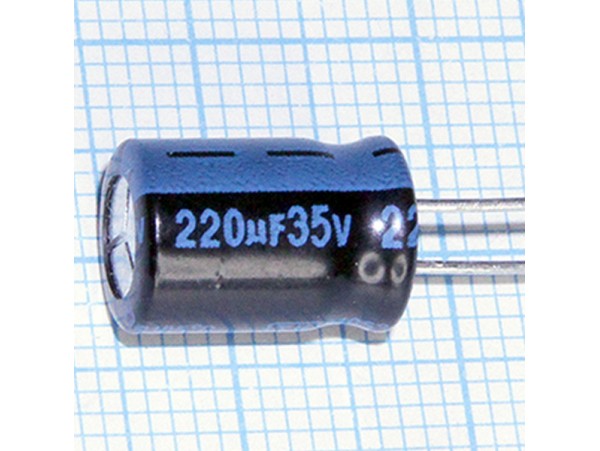 Конд.220/35V 0812 +105°C ТК Jamicon