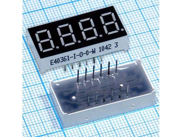 E40361-I-0-0-W Инд.R 4DIG, общий анод