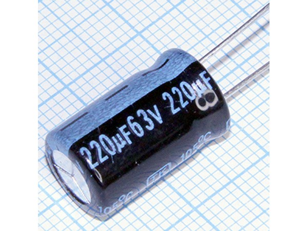 Конд.220/63V 1016 +105°C TK Jamicon