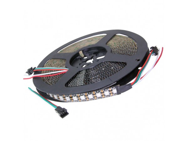 WS2812B-96Led  IP65 чёрная Лента светодиодная