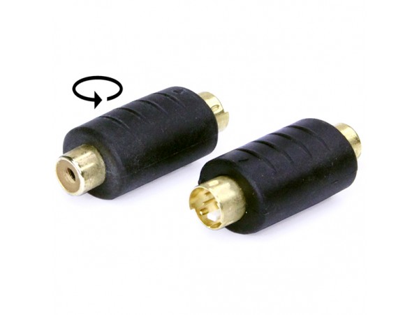 Переходник MINI DIN4<RCA (штекер<гнездо) Gold