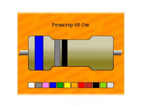 Резистор-0,125-68 Ом