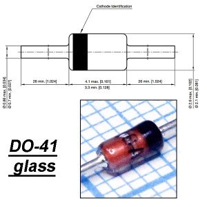 1N4751A (Стабил. 30V/1W) стекло