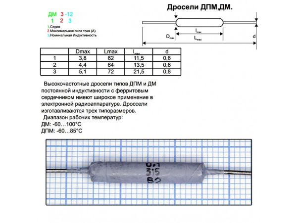 ДМ-0,1-315µГн Дроссель