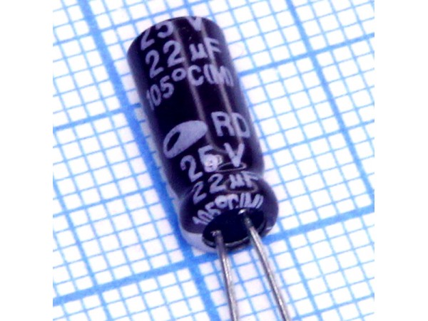 Конд.22/25V 0511 +105°C RD Samwha