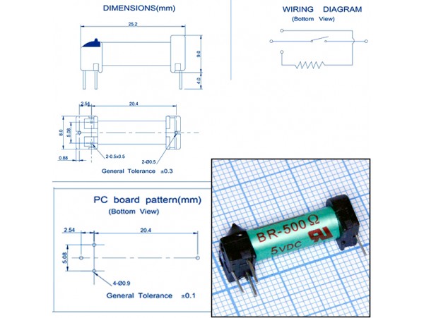 BR-500-5VDC PBF Реле