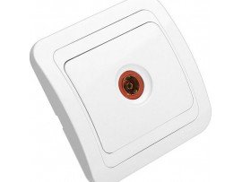 Розетка TV одинареая , накладная