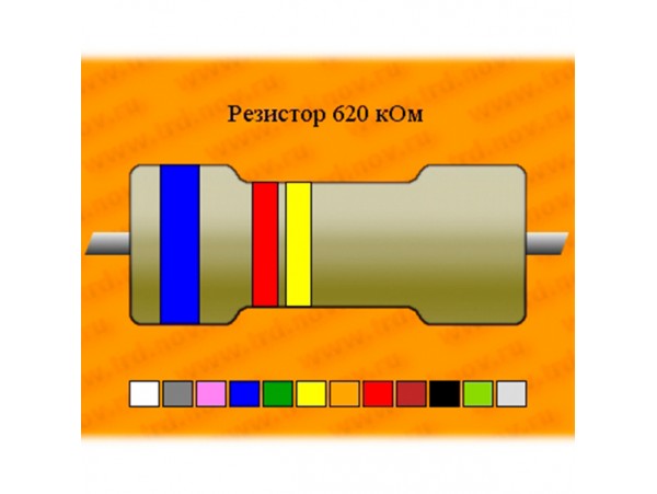 Резистор-0,125-620 кОм