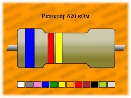 Резистор-0,25-620 кОм