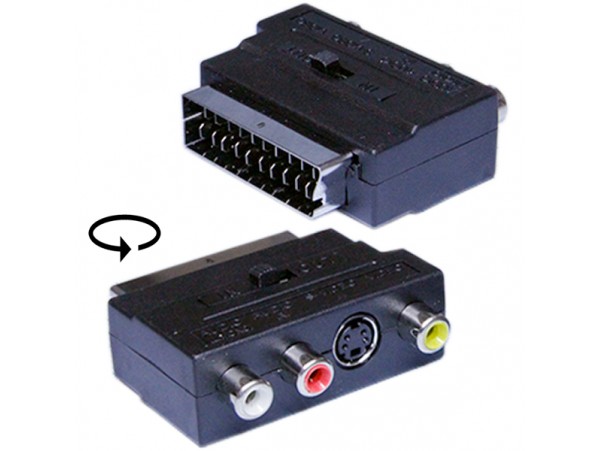 Переходник СК=3RCA/ гнездо MINI DIN4 с переключателем