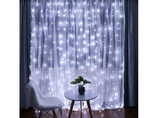 Гирлянда-штора  белая 3*2м 160LED