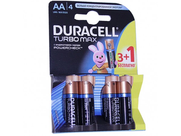 Элемент питания 1,5V LR06 Turbo DURACELL Ultra,Optimum