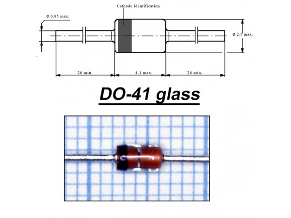 BZV85C9V1/A52R (Стабил.9,1V 1W) (1N4739A)стекло