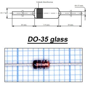 BZX55-C3V6(Стабил.3,6V 0,4W) стекло