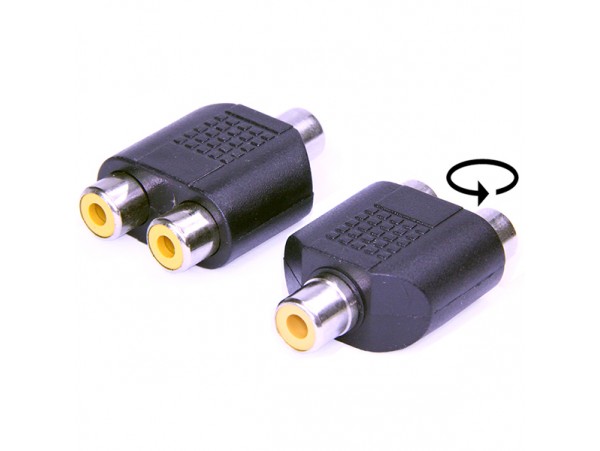 Переходник RCA=2RCA (гнездо=2гнезда)