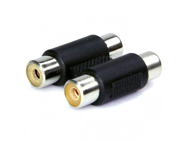 Переходник 2RCA гнездо = гнездо 2RCA