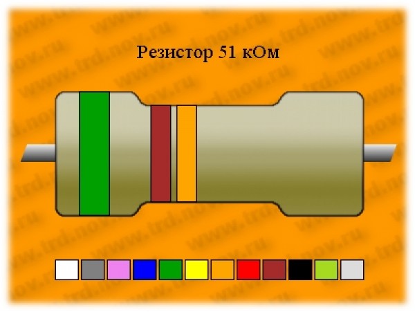 Резистор-0,25-51 кОм