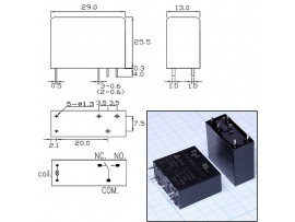 Реле 24VDC TRIH-24VDC-SB(D)-1CH 1C 10A/250VAC