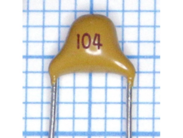 Конденсатор Y5V 0,1µF +80-20% керамика импорт 50В